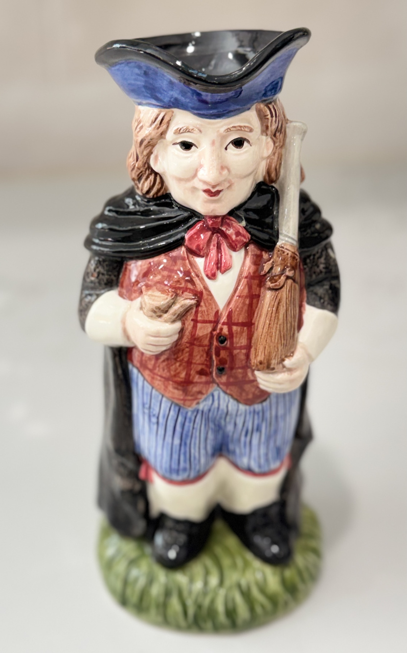 Vintage Fitz & Floyd Colonial Merchant Pitcher Toby Jug 1993 Corn Handle Creamer